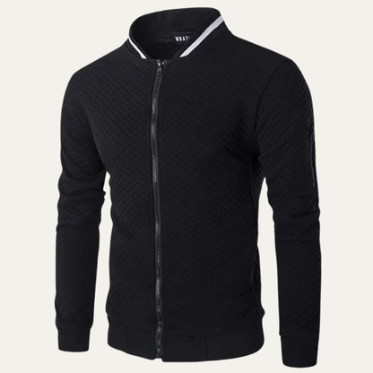 Men's Quilted Bomber Jacket Lightweight Zip Up