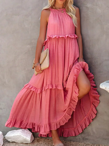 Women's Maxi Dress Ruffle Detailing
