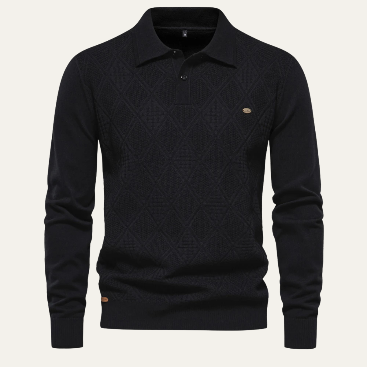Kensington Men's Polo Sweater Diamond Knit