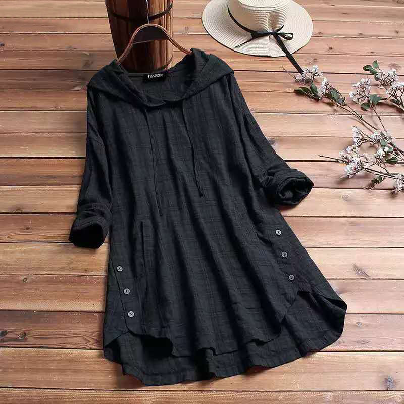 Cozy Plaid Hooded Sweat Dress - VibreMode
