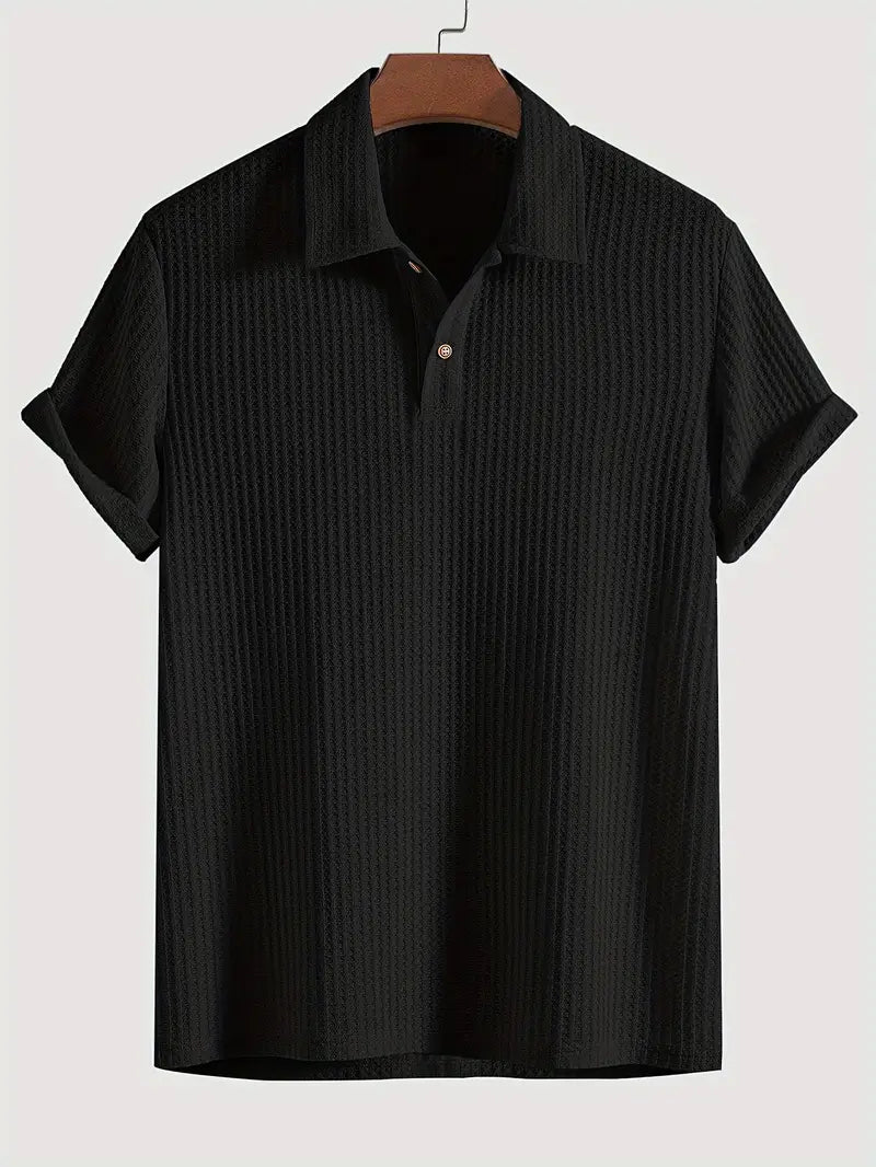 Men's Polo Shirt Solid Textured