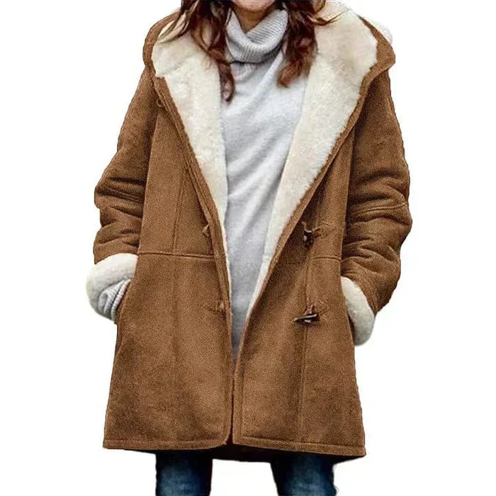 Women's Fleece Hooded Jacket Winter Warm