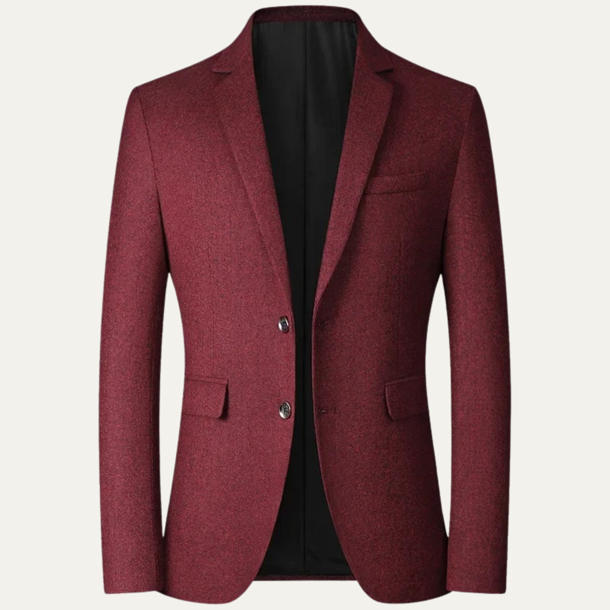 Men's Slim Fit Blazer Suit Turn Down Collar Business Navy