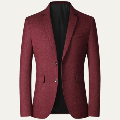Men's Slim Fit Blazer Suit Turn Down Collar Business Navy