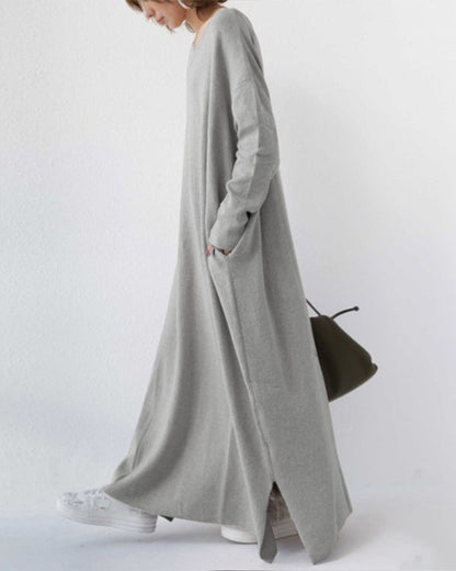 Women's Long Sleeve Maxi Dress Elegant Winter