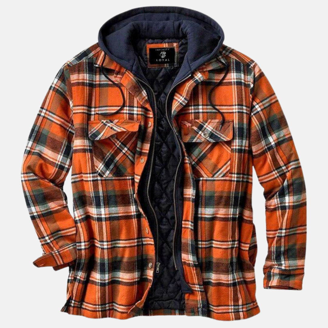Men's Quilted Flannel Jacket Shirt