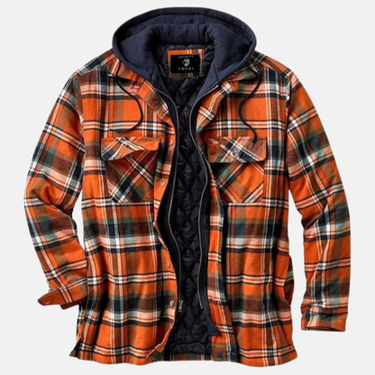 Men's Quilted Flannel Jacket Shirt