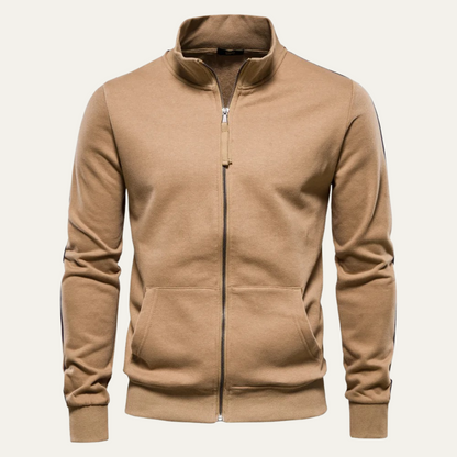 Men's Cotton Zip Jacket with Pockets