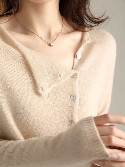 Women's V-Neck Cardigan Button Front