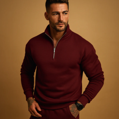 Men's Knitted Half Zip Sweater