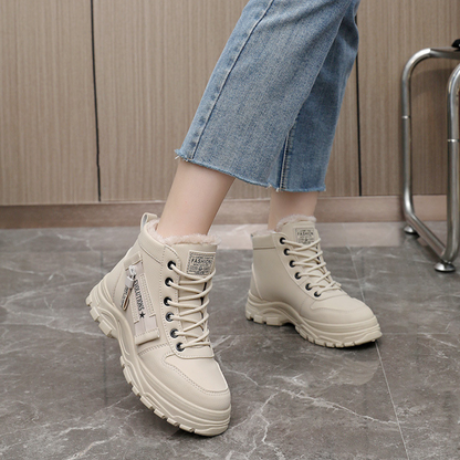 Women's Lace Up Ankle Boots Lug Sole