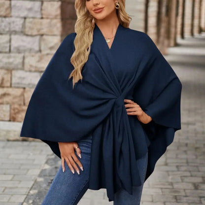 Women's Wrap Blouse Poncho Style