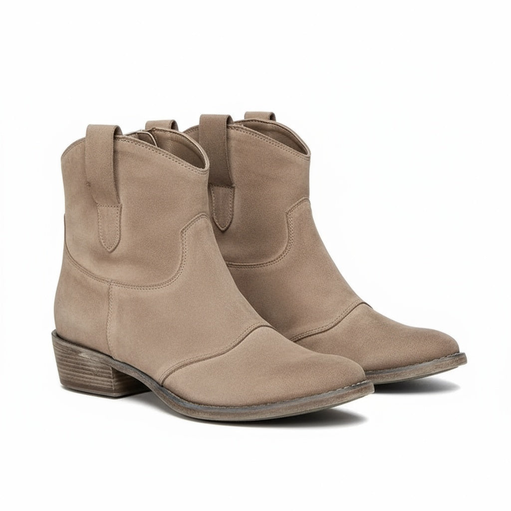 Women's Low Heel Pull On Boots - VibreMode