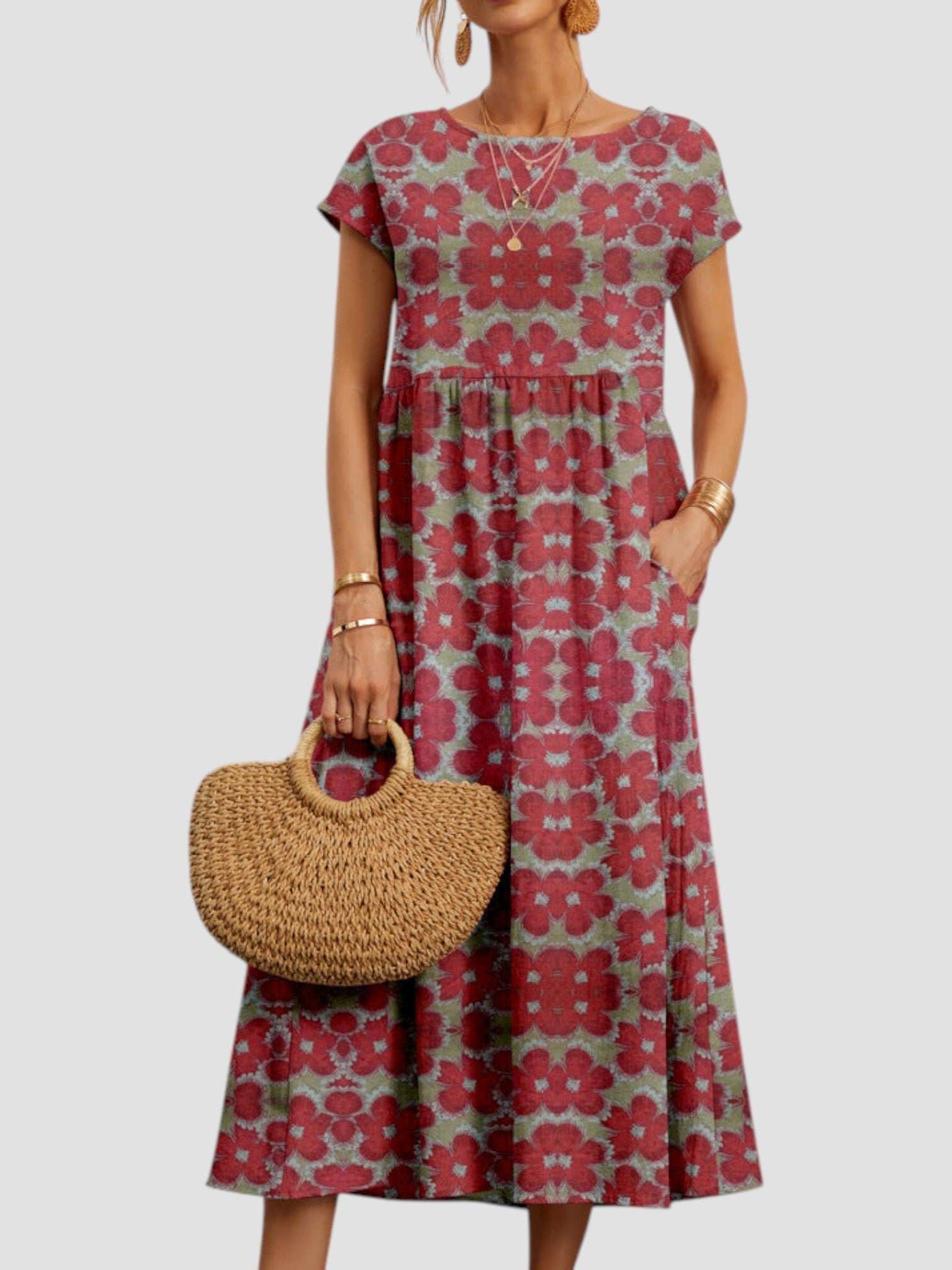 Women's Vintage Maxi Dress - VibreMode