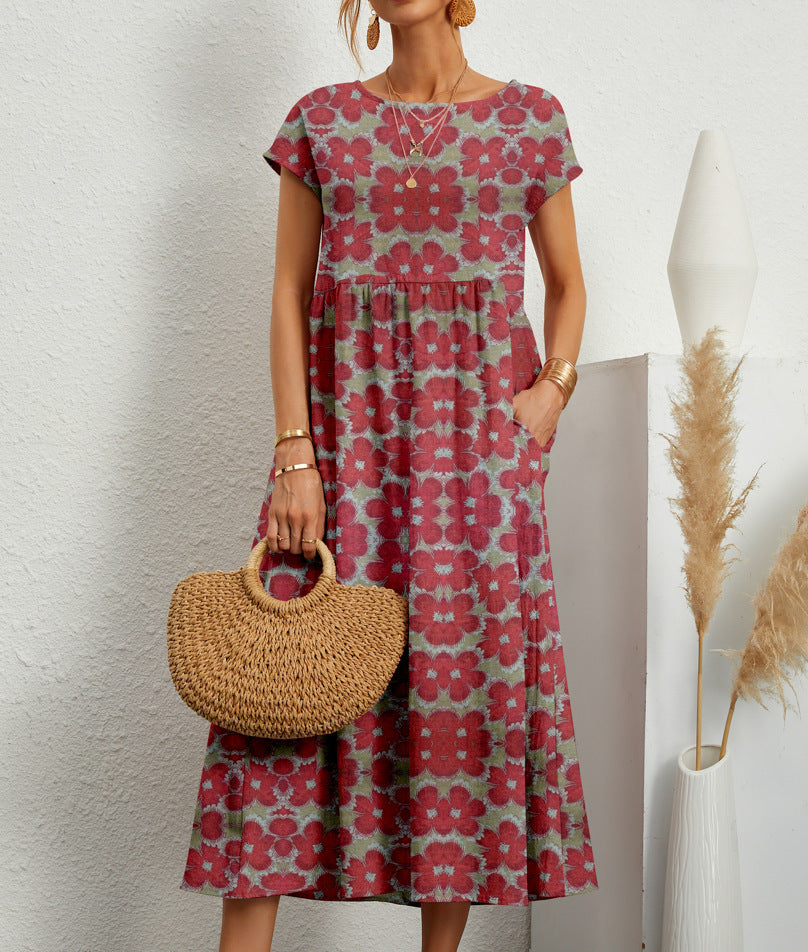 Women's Floral Dress Elegant Formal Wear - VibreMode