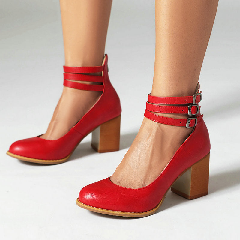 Women's Heels Adjustable Buckle Closure