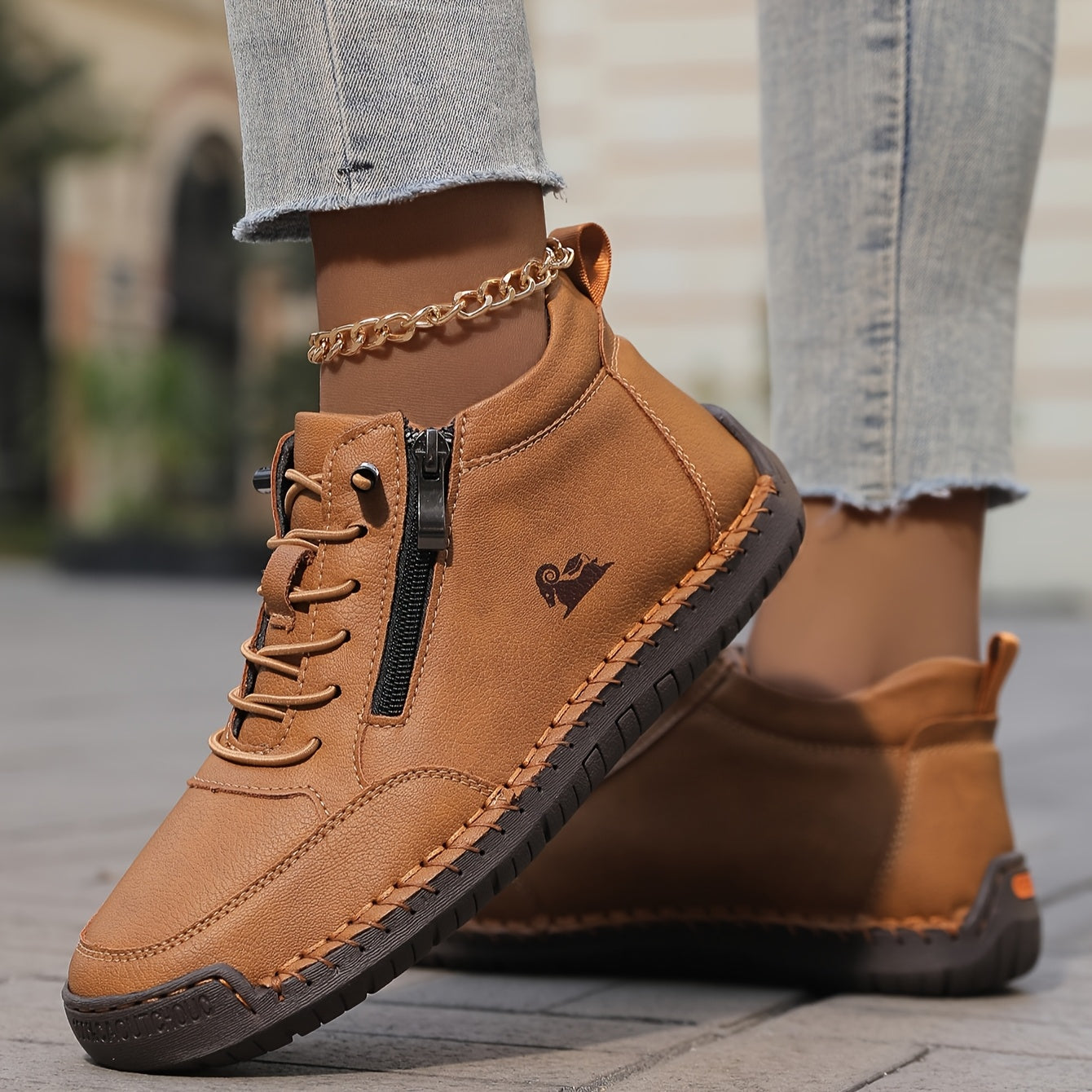 Ladies Comfortable Spring Lace Up Walking Shoes