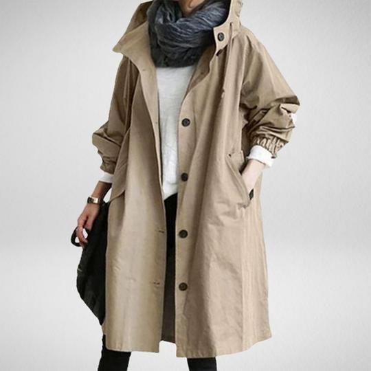 Women's Waterproof Long Rain Coat