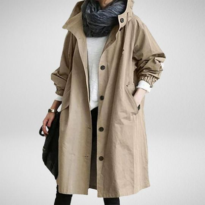 Women's Waterproof Long Rain Coat