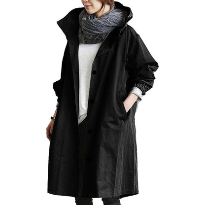 Women's Waterproof Long Rain Coat