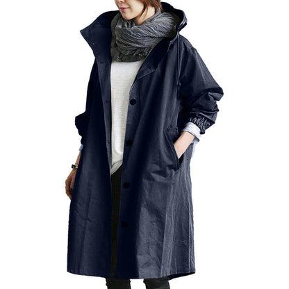 Women's Waterproof Long Rain Coat