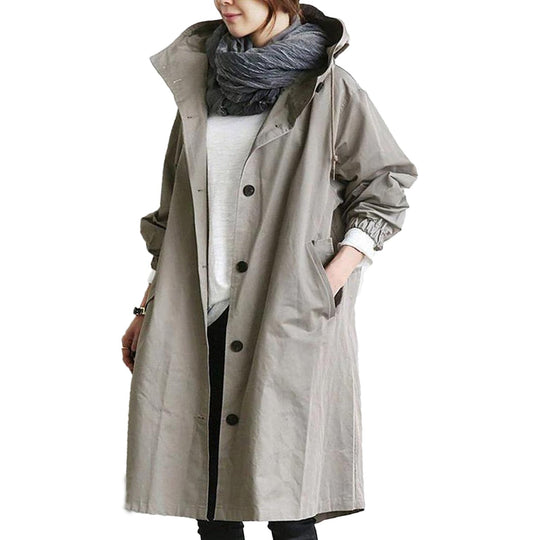 Women's Waterproof Long Rain Coat