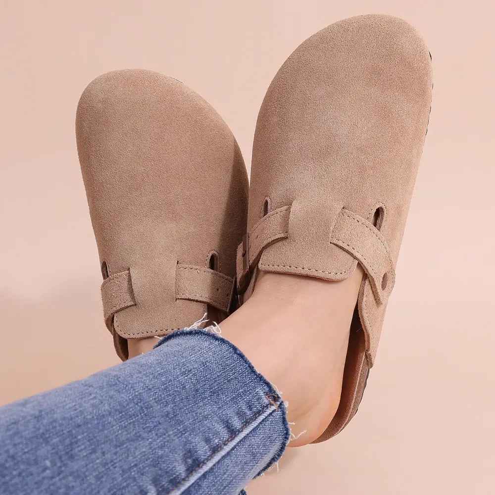 Adjustable Buckle Mule Slippers for Women – Cozy & Versatile Comfort