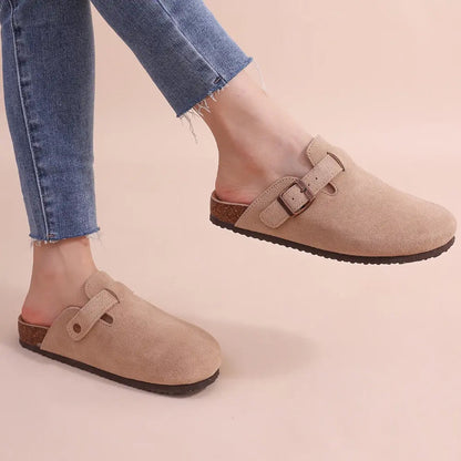 Women's Mule Slippers Adjustable Buckle Soft Comfortable - VibreMode