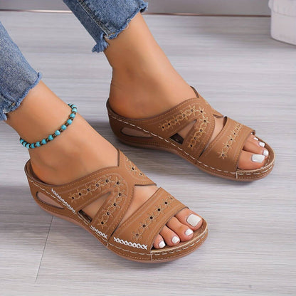 Women's Cutout Slide Sandals Open Toe