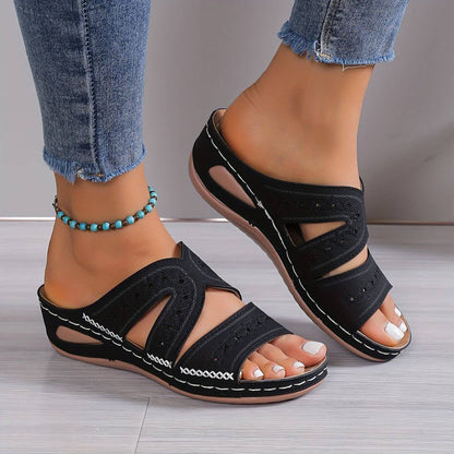 Women's Cutout Slide Sandals Open Toe