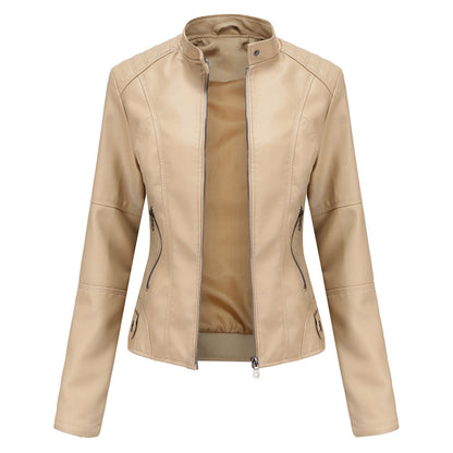 Women's Moto Jacket Zip-Up Fitted