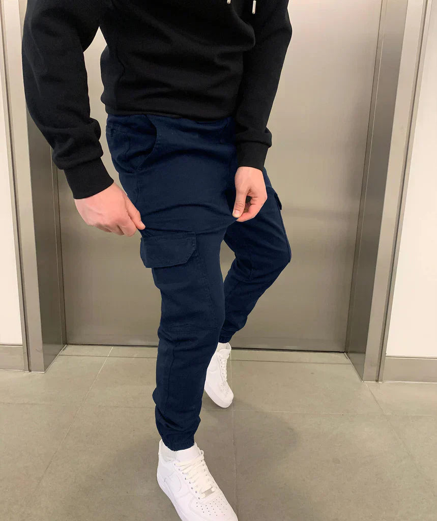 Men's Cargo Pants Drawstring Elastic Ankle Cuffs