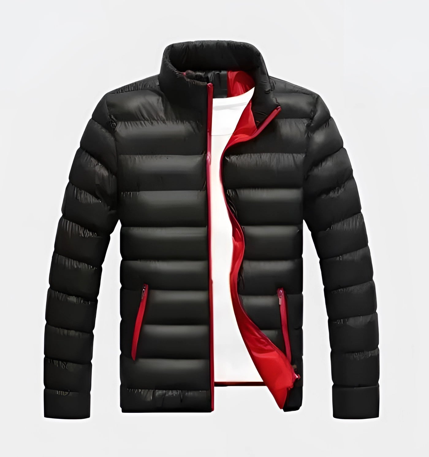 Men's Lightweight Water-Resistant Puffer Jacket Black - VibreMode