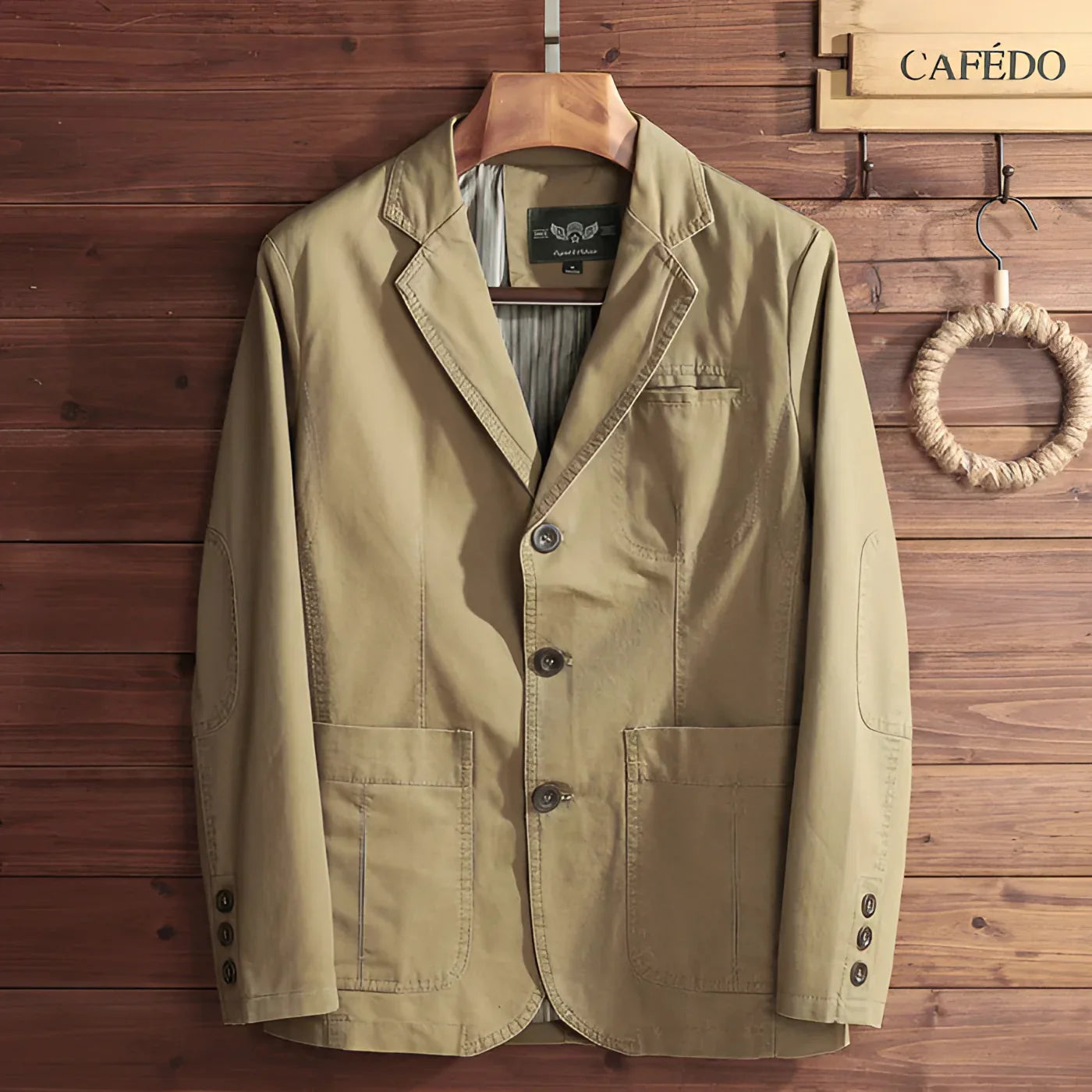Men's Olive Green Blazer Lightweight Casual Jacket