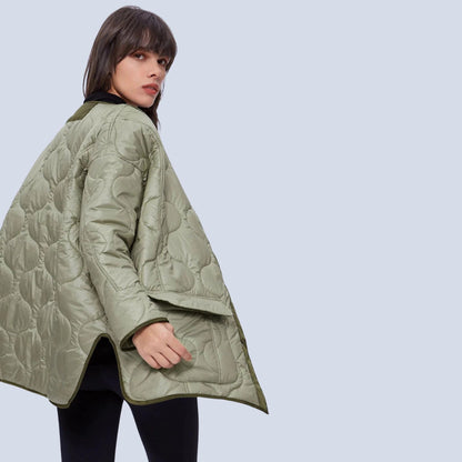 Women's Quilted Puffer Jacket Lightweight Green