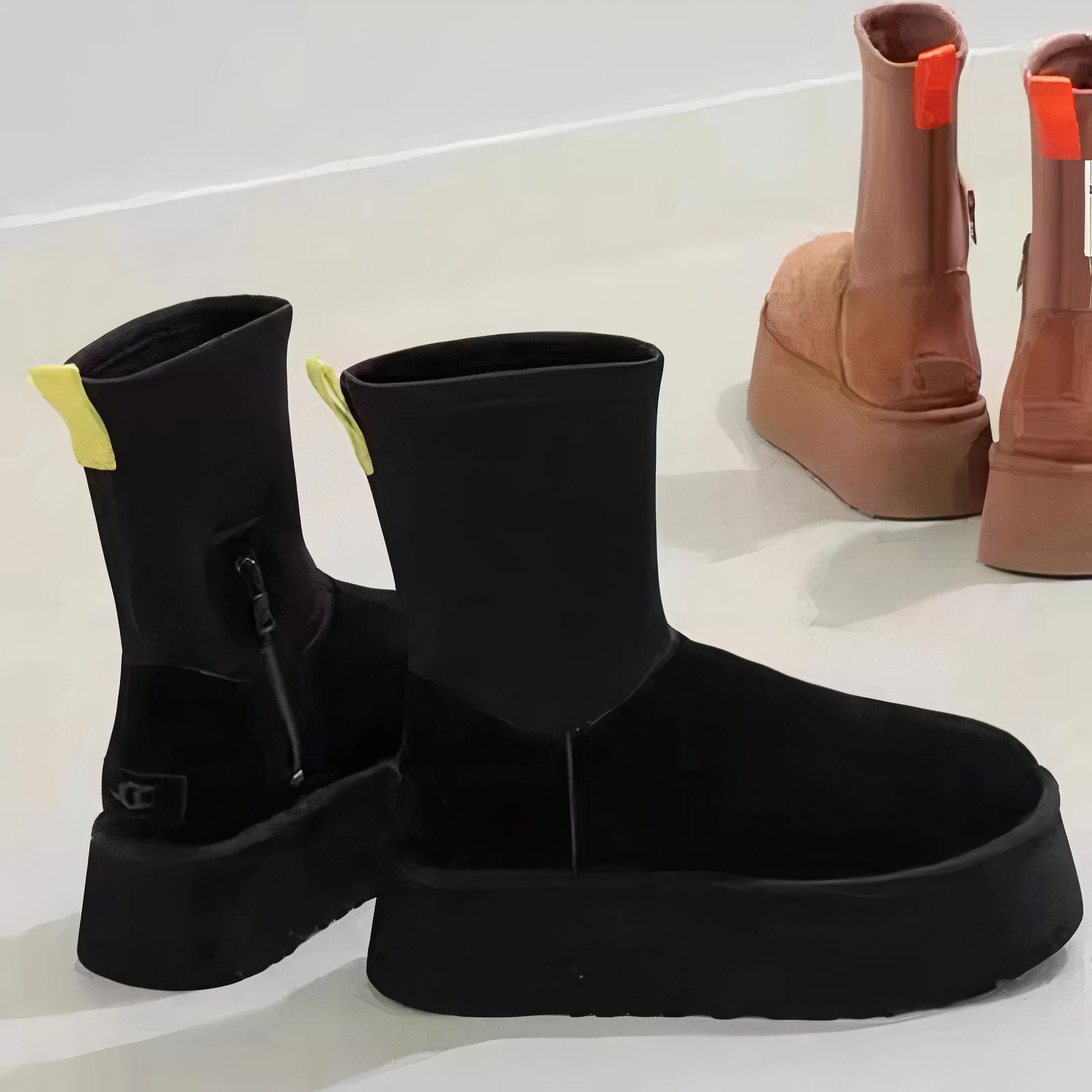 Women's Ankle Platform Boots Pull-On - VibreMode