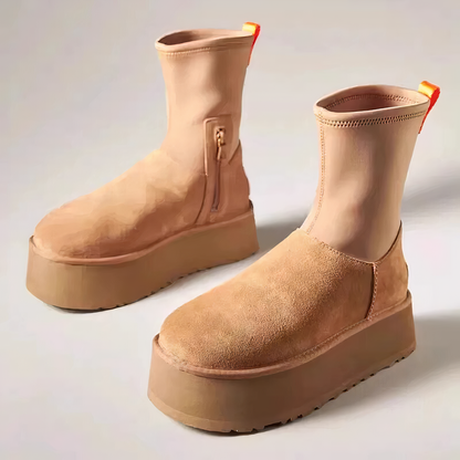 Women's Boots Smooth Leather Side Zip