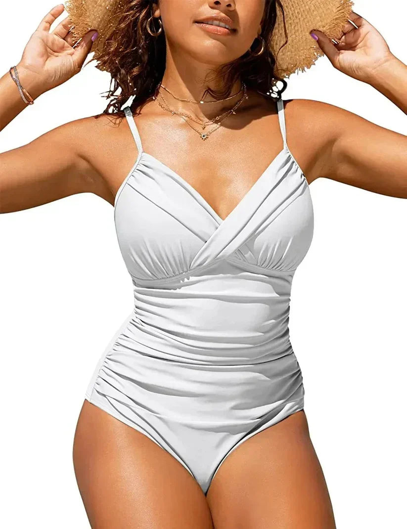 Women's Push Up V Neck Swimsuit