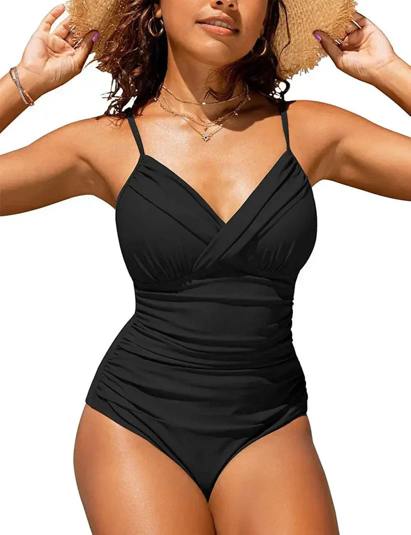 Women's Push Up V Neck Swimsuit