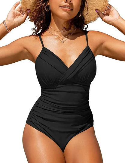 Women's Push Up V Neck Swimsuit