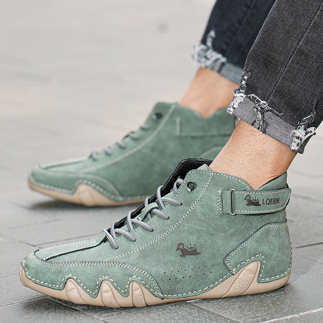 Waterproof Synthetic Leather High Top Slip On Shoes