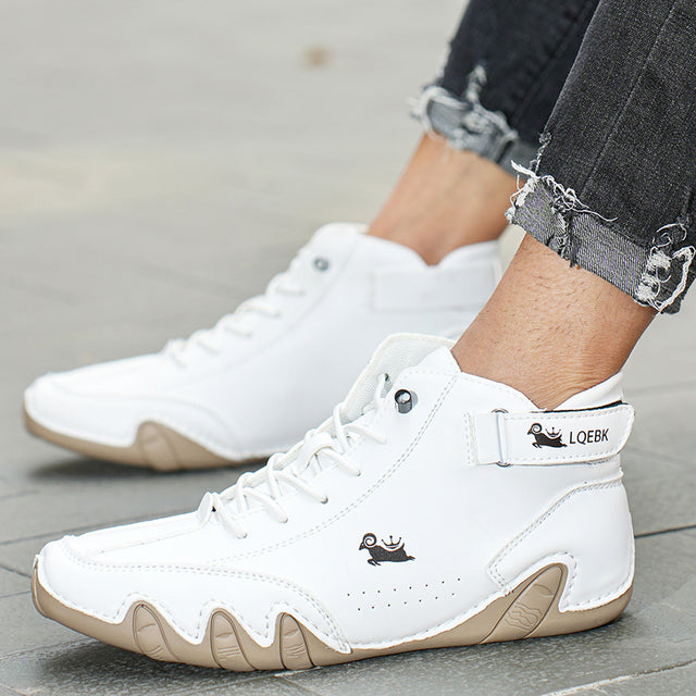 Waterproof Synthetic Leather High Top Slip On Shoes