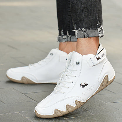 Waterproof Synthetic Leather High Top Slip On Shoes