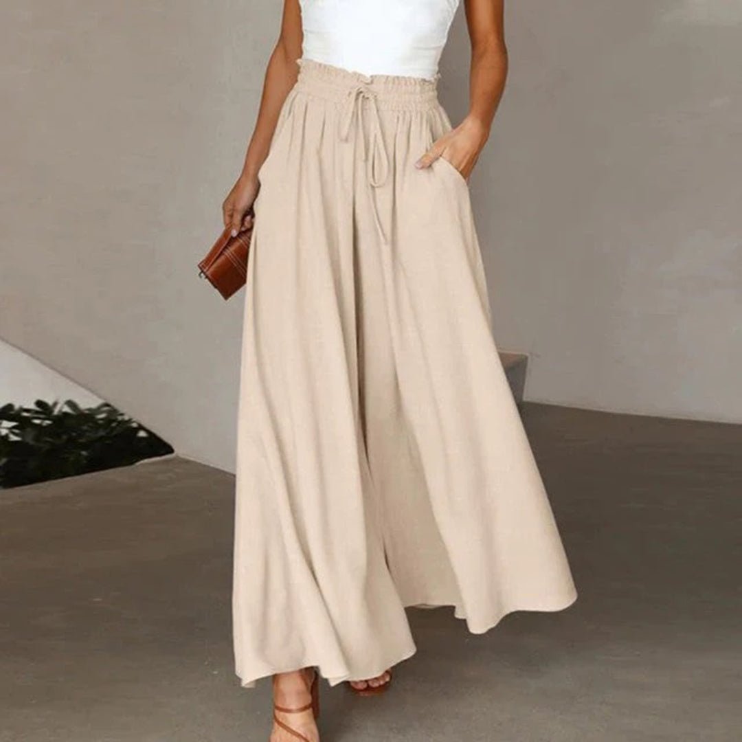Women's Comfortable High Waist Loose Fit Smock Pants