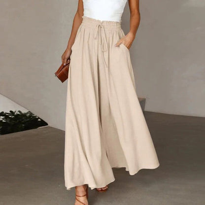 Women's Comfortable High Waist Loose Fit Smock Pants