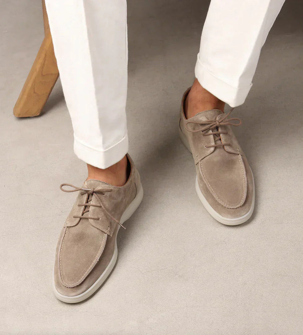 Men's Suede Loafers Comfortable Elegant Brown