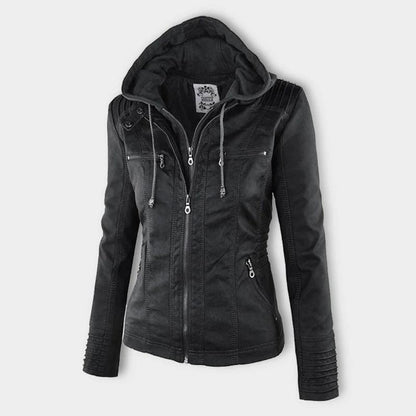Women's Classic Leather Moto Jacket