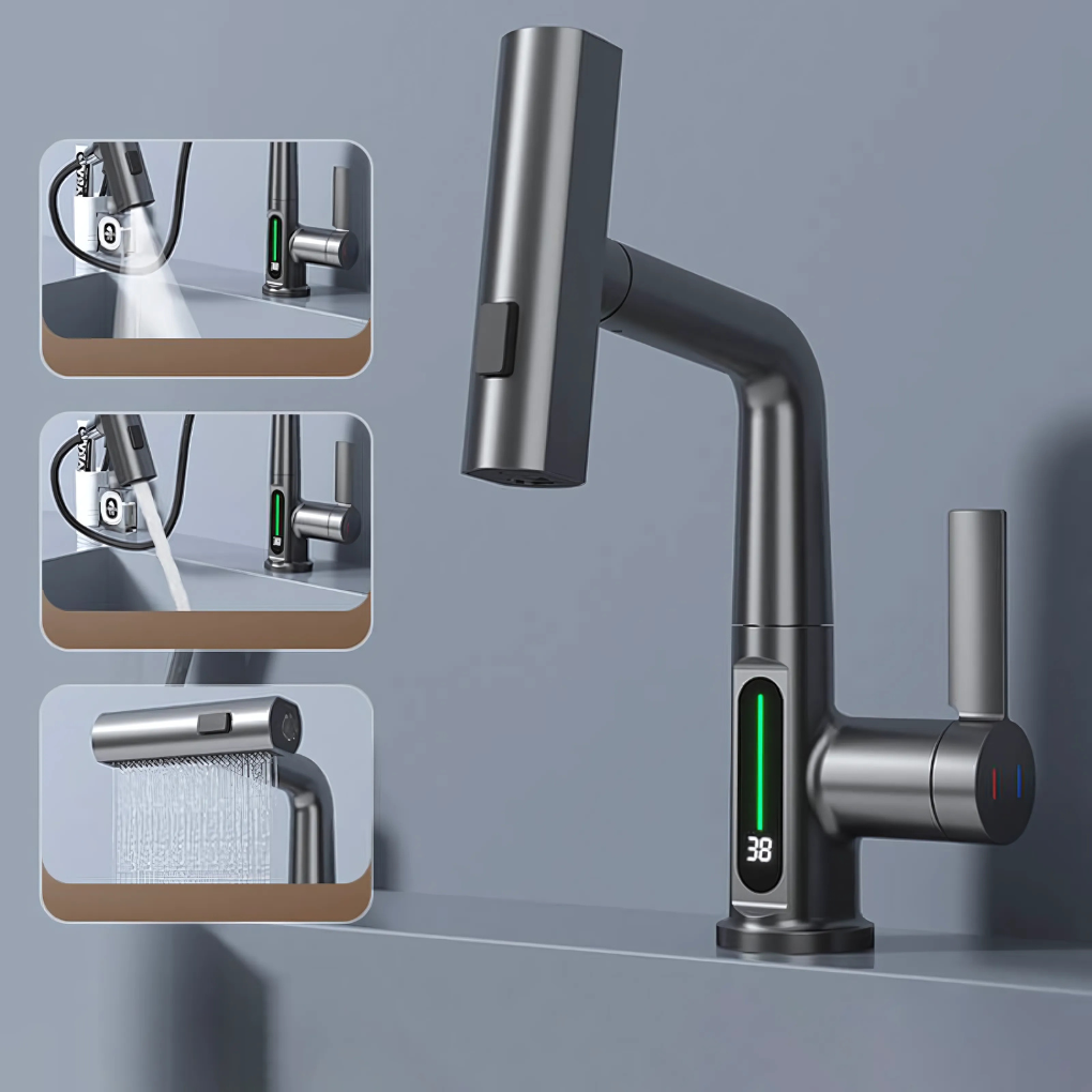 Led Kitchen Bathroom Faucet Light Flexible