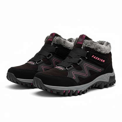 Women's Ankle Boots Hook Strap Lug Sole Design