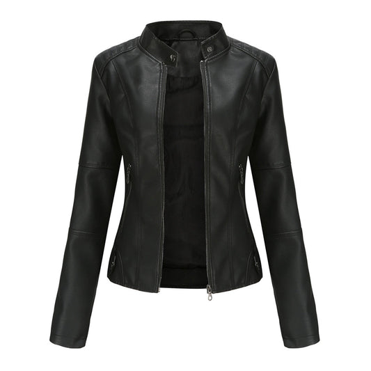 Classic Fit Women's Genuine Leather Jacket - VibreMode